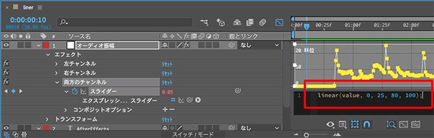 イトウ先生のTips note 【AfterEffects CC 2019】linearメソッド