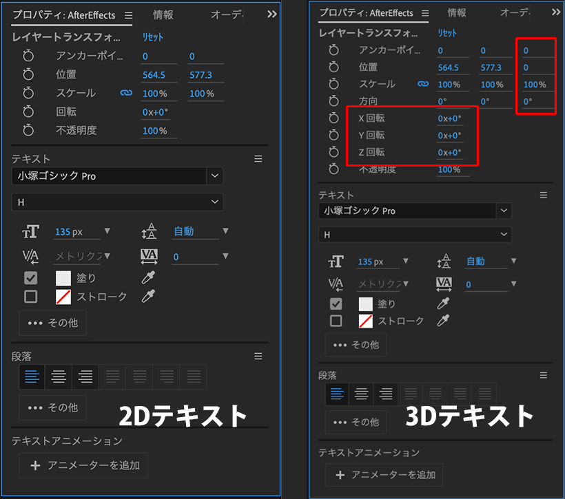 3Dテキスト